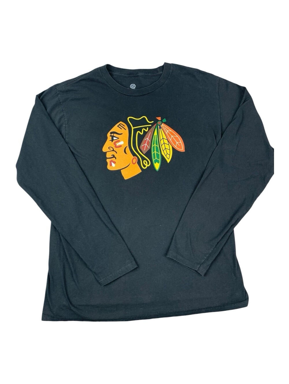 Chicago Blackhawks Fanatics Long Sleeve Tee Shirt, Men’s Medium, Black #24 Kraft